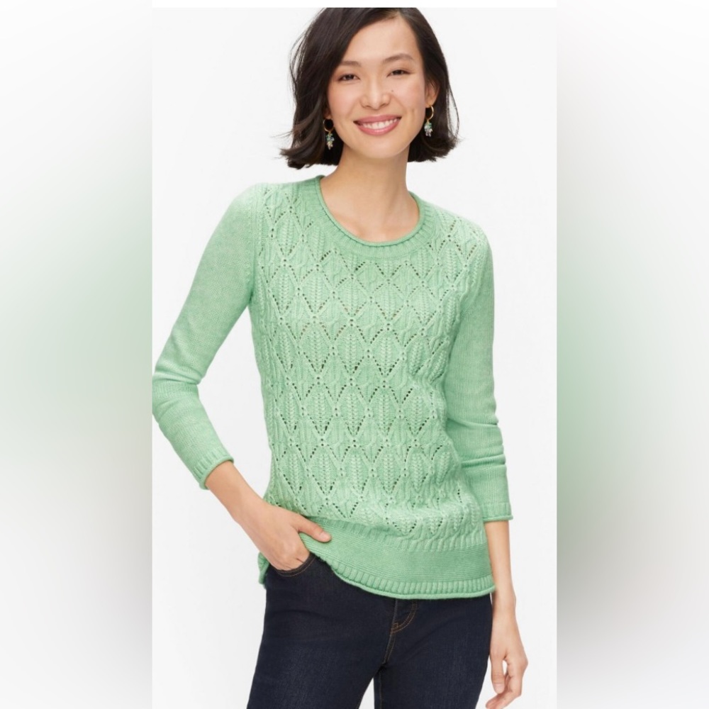 Talbots Crewneck Sweater  green size LP